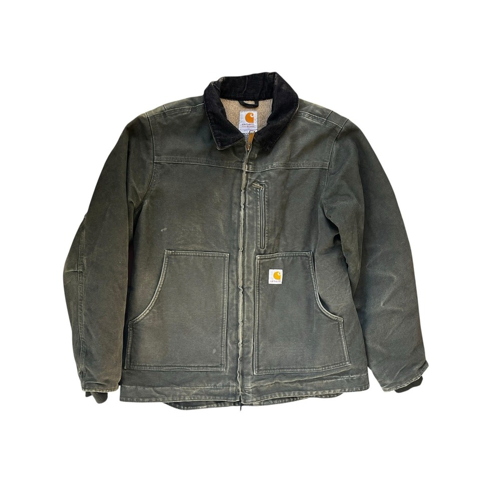 Vintage Carhartt Sherpa-Lined Ridge Coat "Moss Green" WC061 DKB Women's , Small